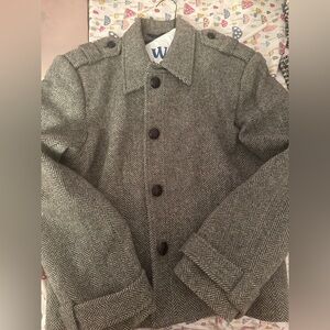Grey and black blazer jacket